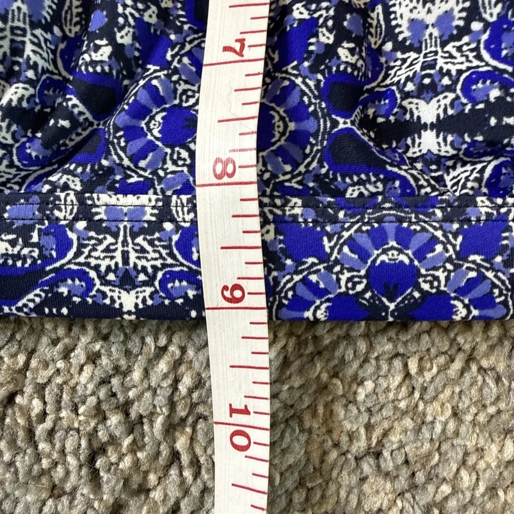 Athleta Baja Cup Bra Swim Bikini Top Women's Size 38‎ B/C Blue Boho Mosaic Print